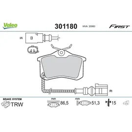 Valeo Bremsbelagsatz, Scheibenbremse