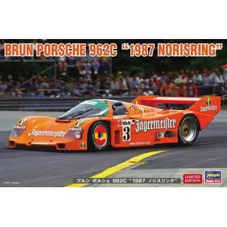 Hasegawa HA20557 1:24 Brun Porsche 962C 1987 Norising Modellbausatz, Geformte Farbe