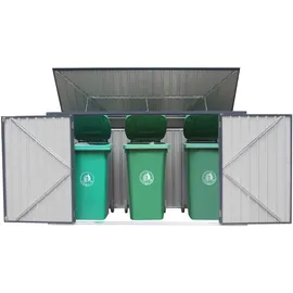 Westmann Mülltonnenbox für 3 Tonnen 235 x 97 x 128 cm dunkelgrau