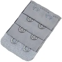 Geardeangloow Verlängerungsriemen BH-Verlängerung Schnalle 2 Haken Intimzubehör Knöpfe Clips Rückseite Gadgets 3 Reihen für Unterwäsche rosa, Silbergrau, as description - as description