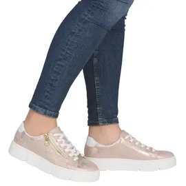 Rieker Plateau-Sneaker Damen Rosa/Weiß 39