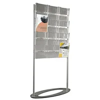 Update displays Prospektständer Info Center silber DIN A4 24
