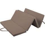 Gutekissen® Weichbodenmatte Gymnastikmatte Turnmatte Fitnessmatte Faltmatratze 4 EKO MAT (200x120x5, Hellbraun)