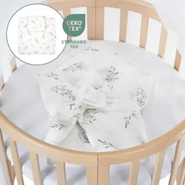 Waldin Babybett OWAL Kinderbett 7in1 mit Matratze, mitwachsendes Kinder-Bett
