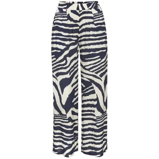 LASCANA Palazzohose Damen creme-graublau bedruckt Gr.38