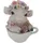 FD Dekofigur Schaf mit Blumen in Tasse 15 x 12,5 x 10,5 cm weiß rosa