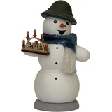 Kuhnert Schneemann Schwibbogen Echt Erzgebirge Rauchfigur Holz