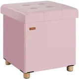 CASARIA Hocker mit Stauraum Samt 38 x 38 x 38 cm Rosa