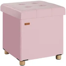 CASARIA Hocker mit Stauraum Samt 38 x 38 x 38 cm Rosa