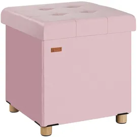 CASARIA Hocker mit Stauraum Samt 38 x 38 x 38 cm Rosa