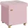 CASARIA Hocker mit Stauraum Samt 38 x 38 x 38 cm Rosa