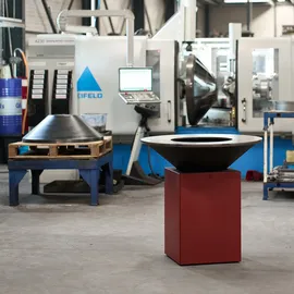 Ofyr Feuerplatte Ø 100 cm rot