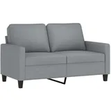 vidaXL 2-Sitzer-Sofa Hellgrau 120 cm Stoff