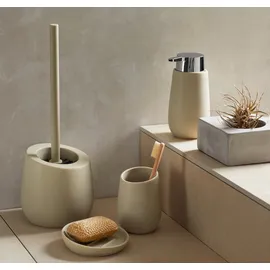 Wenko WC-Garnitur Badi beige Stein, 1 St.