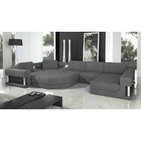JVmoebel Ecksofa, Modern Ecksofa Couch Polster Leder Design Sofa Wohnlandschaft grau
