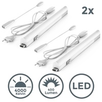 B.K.Licht LED Unterbauleuchte, weiß, LED/4W, 2er-Set