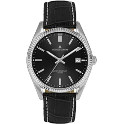 Jacques Lemans 50-3P Herrenuhr Schwarz