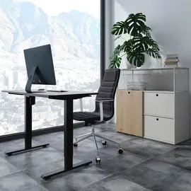 Ergo Office Sitz-Steh-Schreibtisch Elektrisch schwarz