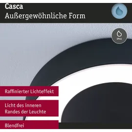 Paulmann Casca IP44 White Switch 1500lm 230V 16W Schwarz