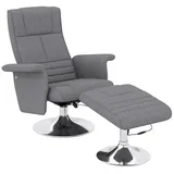 Homcom Massagesessel mit Fußhocker, Elektrischer Relaxsessel mit Liegefunktion,