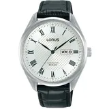 Lorus Herrenuhr Automatikuhr Edelstahl Sichtboden Weiß Römisch Ziffern RL437BX9