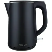 Tesla KT301BX Wasserkocher, 1,5L, 2200W, automatische Abschaltung, Edelstahl/Schwarz -