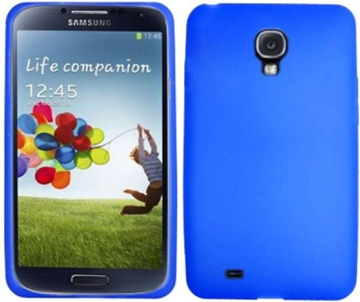 König Design Schutzhülle Silikon Case für Handy Samsung Galaxy S4 GT I9500 / GT I9505 / LTE+ GT I9506 / Value Edi (Galaxy S4), Smartphone Hülle, Blau