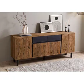 Massivmoebel24 Sideboard Sheesham 185x40x77 natur unbehandelt LICHTENBERG #116