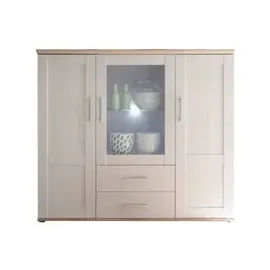 HBZ MEBLE Highboard 156 x 137 x 46 cm Weiß