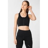 SUPER.NATURAL Damen Motion Zip Sport BH (Größe M, schwarz)