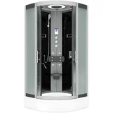 AcquaVapore Komplettdusche Duschkabine Fertigdusche Dusche D58-63M1-EC 100x100 cm mit 2K Scheiben Versiegelung