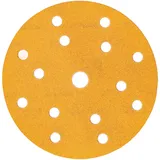 Mirka Gold 150mm Schleifscheiben Klett 15-Loch, Korn P80, 100 Stk/Zum Schleifen von Gips, Spachtel, Spanplatten, Holz, Lack