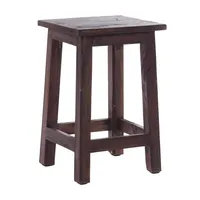 DESIGN DELIGHTS Hocker Holz 30 x 48 x 30 cm Dunkelbraun