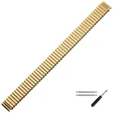 MARBURGER Uhrenarmband 12mm Edelstahl Gold Zugband goldfarben