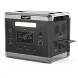 SolarPlay Stromerzeuger Q2501 Portable Power Station, 2400W/2160WH, 12 Ausgangsanschlüsse,aufgeladen in 1,5 Stunden grau