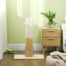 PawHut Kratzstamm Kratzsäule 79 cm beige