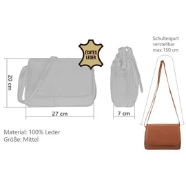 Alessandro Salvatore Florenz 12975 Schultertasche Leder Brown