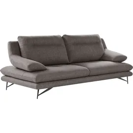 Calia Italia Couch Strukturbezug 3-Sitzer Grau