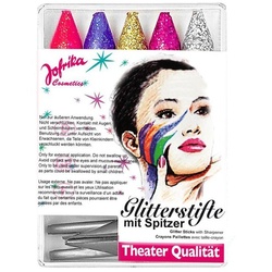 Rubie´s Schmink-Set 5 Glitzer Schminkstifte, Schminkset für Glitter- & Glam-Effekte