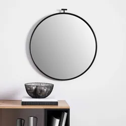 Spiegel Meo Ø 60cm Schwarz