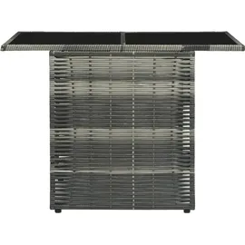 vidaXL Bistroset 3-tlg. Tisch 102 x 58 cm grau