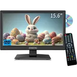 ZOSHING TV 16 Zoll,integrierter DVD-Player und T2-Digital-Tuner, 1080P HD-TV-Bildschirm mit HDMI, USB-Anschluss, AC/Car-12 V in