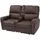 Mendler 2er Kinosessel HWC-K17, Relaxsessel Fernsehsessel Sofa, Nosagfederung Getränkehalter Fach ~ Stoff/Textil braun