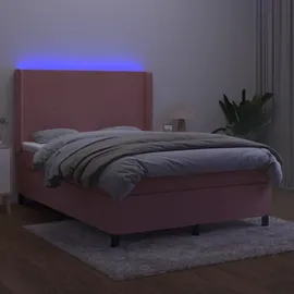 vidaXL Boxspringbett 140 x 200 cm Rosa