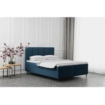 Kaiser Boxspringbett Mit Bettkasten Matratze Adel Stoff Monolith Marineblau 180x200 Cm