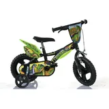 DINO BIKES Dinosaur 12 Zoll Kinderfahrrad Mountainbike T-Rex Dinosaurier - Schwarz