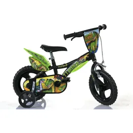 DINO BIKES Dinosaur 12 Zoll Kinderfahrrad Mountainbike T-Rex Dinosaurier - Schwarz