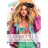 dhamma verlag Malbuch für Teenager – LIFESTYLE – Mode, Fotografie & coole Mädchenporträts – 100 Ausmalbilder von stylischen Outfits bis angesagten Alltagsszenen I Mädchen Geschenke 12 Jahre