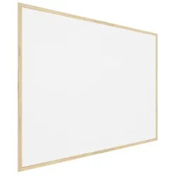 Allboards Weiß Pinnwand mit Holz Rahmen 60x40cm Korktafel Korkwand Pinnwand Kork Oberfläche