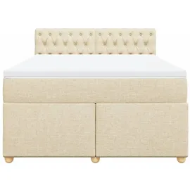 vidaXL Boxspringbett 140 x 200 cm Creme